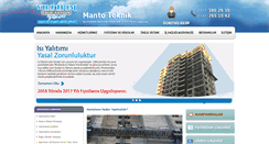 Desktop Screenshot of mantoteknik.com